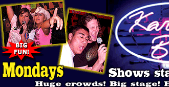 Karaoke every Monday and Wednesday